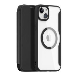 Puzdro / obal na Apple iPhone 15 (s MagSafe) čierne - kniha DUX DUCIS Skin X Pro
