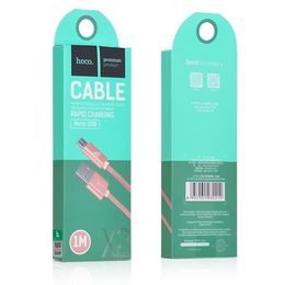 HOCO USB Cable - Knitted X2 micro USB 1M gold