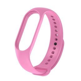 Silikonový řemínek Strap pro Xiaomi Mi band 5 / 6 / 7 růžový - Strap Silicone
