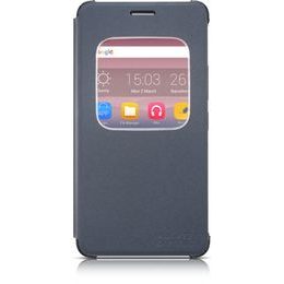 Puzdro / obal pre Alcatel Pixi 4 (8050D) čierny - kniha s okienkom