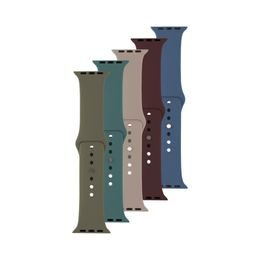 Set silikonových řemínků Fixed strap pro Apple Watch 38/40/41 mm - různé barvy