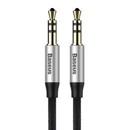 Audio kabel BASEUS Yiven 3.5 jack Audio M30 1.5M stříbrná / černá