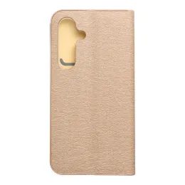 Pouzdro / obal na Samsung Galaxy S25 zlaté - knížkové LUNA