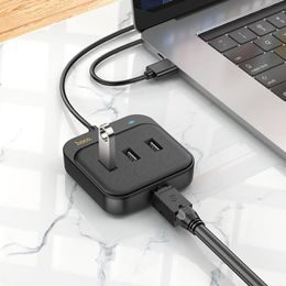 Rozbočovač / redukce AXAGON HMA-CR3A, USB 3.2 Gen 1 hub, porty 3x USB-A + čtečka karet SD/microSD, kovový, kabel USB-A 20