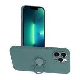 Obal / kryt pre Apple iPhone 13 Pro Max zelené - Forcell SILICONE RING