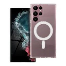 Obal / kryt na Samsung Galaxy S22 Ultra s podporou MagSafe transparentní - CLEAR MAG COVER