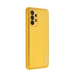 Obal / kryt na Samsung Galaxy A25 žlutý - LEATHER Case