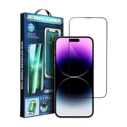 Tvrzené / ochranné sklo Apple iPhone 14 Pro černé + aplikátor - 5D Full Glue
