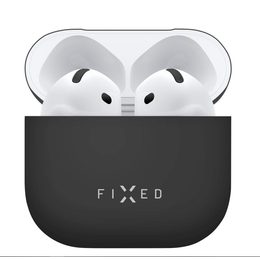 Ultra tenké silikonové pouzdro pro Apple Airpods 4, černé - FIXED