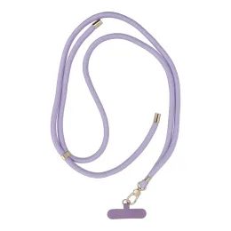 Přívěsek SWING na telefon s nastavitelnou délkou / délka šňůrky 165cm (max 82,5cm ve smyčce) / na rameno nebo krk - fialový