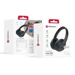 Bezdrátová náhlavní sluchátka FORCELL F-AUDIO Vibe ANC černé