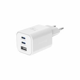 Síťový adaptér GaN 2x USB-C 65W PD + 1x USB-A 30W QC bílý - SWISSTEN