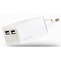 Sieťový adaptér Dual Smart Charger USB 4800mA biely - Azuri