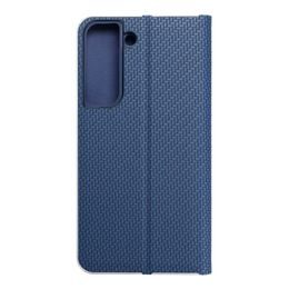 Puzdro / obal pre Samsung Galaxy S22 modrý - kniha Forcell Luna Book Carbon