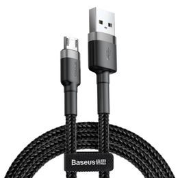 Nabíjecí a datový kabel USB / Micro USB 3 m šedo-černý - BASEUS Cafule