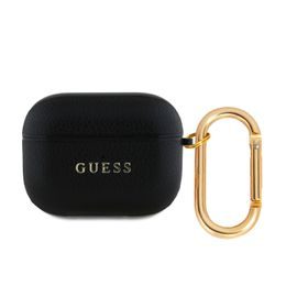 Ochranné pouzdro pro AirPods 3 černé - Guess PU Grained Classic Logo