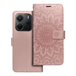 Pouzdro / obal na Xiaomi Redmi Note 14 5G mandala růžové - knížkové MEZZO