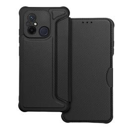 Puzdro / obal na Xiaomi Redmi 12C čierne - kniha RAZOR