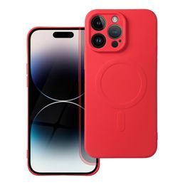 Obal / kryt pro Apple iPhone 14 Pro Max červený - Silicone Mag Cover