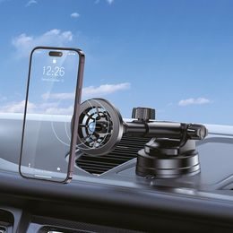 Držák do auta Forcell HS1, bezdrátové nabíjení 15W, senzor rozevírání, magnet. adaptér, červený