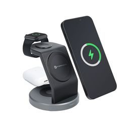 Stojánek s bezdrátovým nabíjením 3v1 15W černy - FORCELL MagSafe