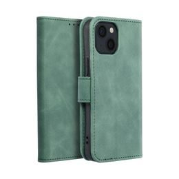 Pouzdro / obal na Apple iPhone 13 Mini zelený - knížkový Forcell TENDER