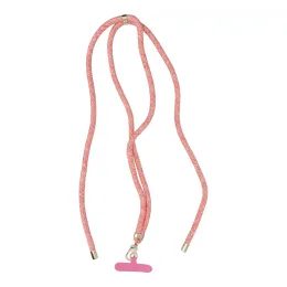 Přívěšek k telefonu na krk s nastavitelnou délkou 165 cm šedo-zeleno-růžový - SWING