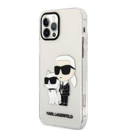 Obal / kryt na Apple iPhone 12 / 12 Pro průhledný - Karl Lagerfeld