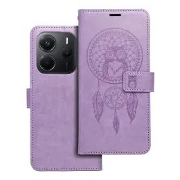 Pouzdro / obal na Xiaomi Redmi Note 14 5G lapač snů fialové - knížkové MEZZO