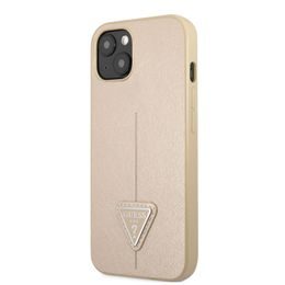 Obal / kryt na Apple iPhone 13 béžové - Guess