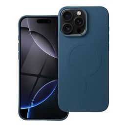 Obal / kryt na Apple iPhone 16 Pro Max modrý - SILICONE MAG COVER