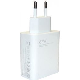 Cestovní Nabíječka Xiaomi MDY-12-EH USB 67W White + USB-C 6A Datový Kabel White (Bulk)