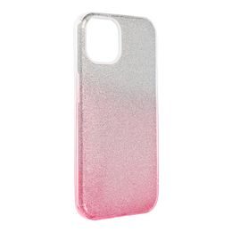 Obal / kryt na Apple iPhone 14 stříbrno / růžový - Forcell SHINING