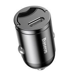 Nabíječka do auta USB-C PD30W QC4.0 šedá - Baseus