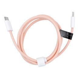 Datový kabel USB-C USB-C opletený 1m 60W rúžový