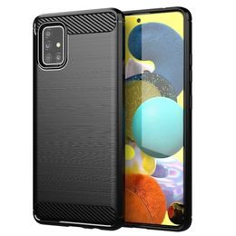 Obal / kryt na Samsung Galaxy A51 čierny - Forcell CARBON