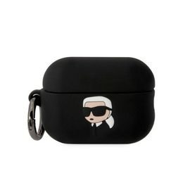 Pouzdro / obal na Airpods Pro 2 černé - Karl Lagerfeld 3D Logo