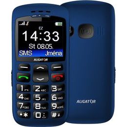 Aligator A670 Senior modrý + nabíjecí stojánek CZ
