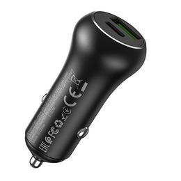 Nabíjačka do auta Lightning konektor + USB port 3A - biela Blue Star