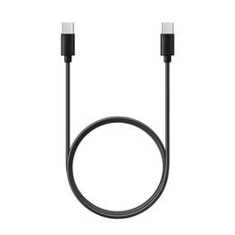 Datový kabel USB-C / USB-C 3A PD60W 1m černý - prodloužený 8mm konektor