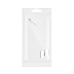 Adaptér / redukce HF / audio + nabíjení Lightning červený