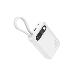 Powerbanka Hoco 20000 mAh Qc Pd 2A 22,5W s vestavěnými kabely USB C + Lightning J171A bílá