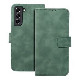 Puzdro / obal na Samsung Galaxy S21 FE zelený - kniha TENDER