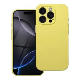 Obal / kryt na Apple iPhone 15 Pro Max žlutý – Silicone
