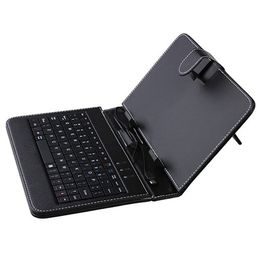 Pouzdro / obal na tablet 7 univerzální s klávesnicí černé - knížkové