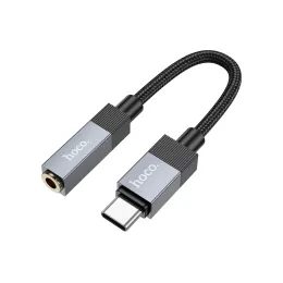 Audio adaptér USB-C / 3,5mm jack / DAC čip / černý - Hoco