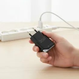 Ultra tenký síťový adaptér GaN III 1 x Type C PD QC4.0 3A 35W černá - FORCELL F-ENERGY