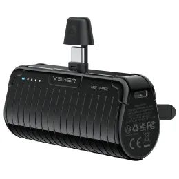 Powerbanka 5000 mAh s vestavěným konektorem USB-C 2,3A černá - VEGER