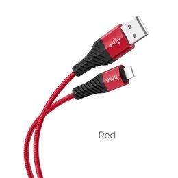 Datový kabel pro iPhone, 8 pin X38, 1 metr, červený - HOCO