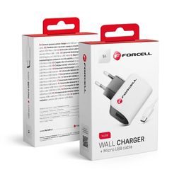 Cestovní nabíječka Micro USB Universal 1A + kabel Forcell